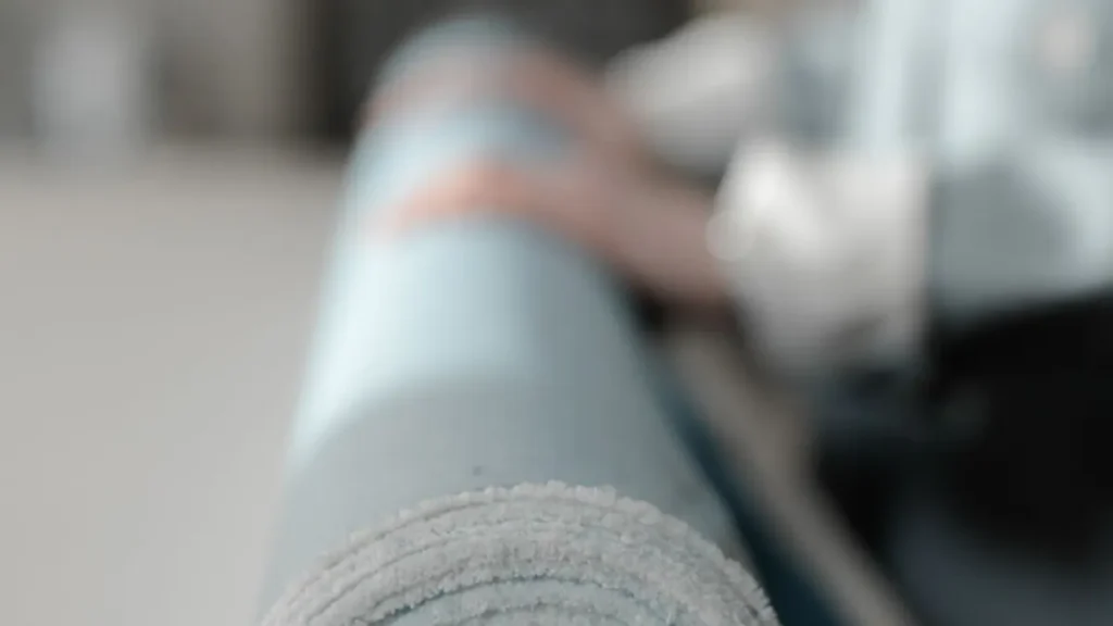Rolled fabrics prepared for swatch and sampling review